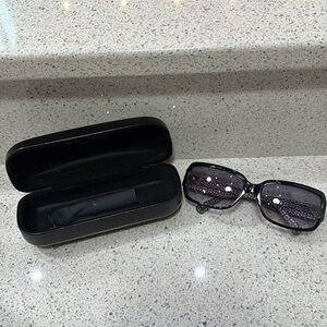 Coach Delphine black sunglasses and case